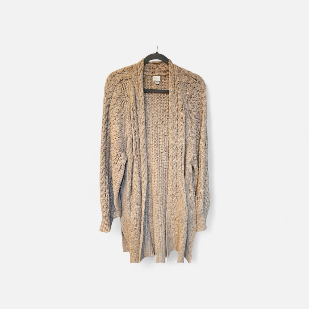 a new day Tan Cable Knit Cardigan